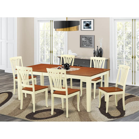 7 Pc Dinette Table Set For 6-Dinette Table And 6 Dinette Chairs By East West Furniture | Dining Sets | Modishstore