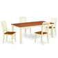 Dining Room Set Buttermilk & Cherry QUDA5-BMK-W By East West Furniture | Dining Sets | Modishstore - 2