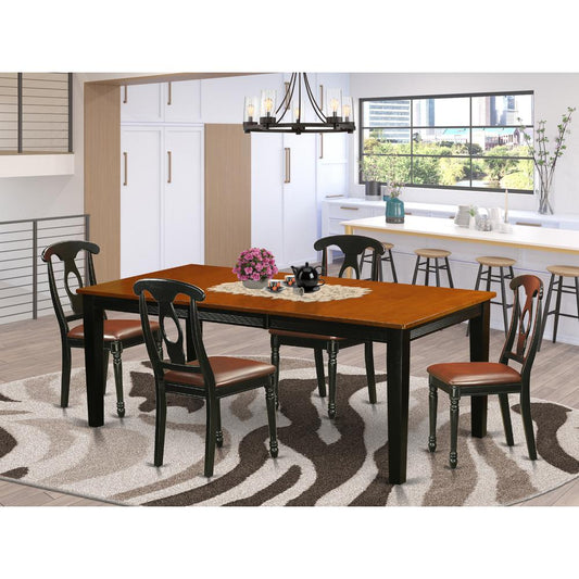 5 Pc Dining Set-Dining Table With 4 Wood Dining Chairs By East West Furniture - Quke5-Bch-Lc | Dining Sets | Modishstore
