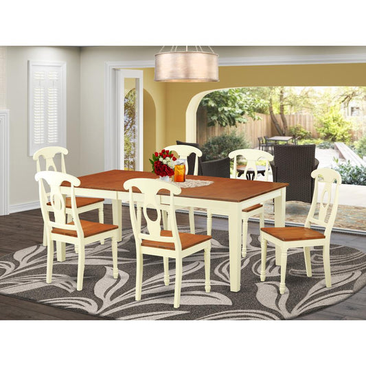 7 Pc Kitchen Nook Dining Set -Dining Table And 6 Dining Chairs By East West Furniture | Dining Sets | Modishstore