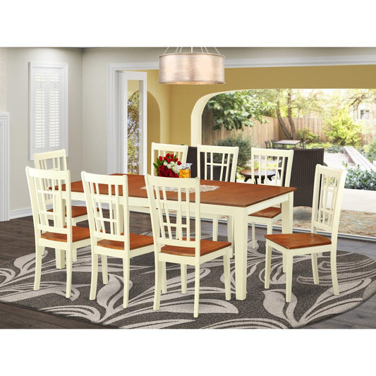 9 Pc Dining Room Set For 8- Table And 8 Dinette Chairs By East West Furniture | Dining Sets | Modishstore