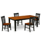 Dining Room Set Black & Cherry QUNO5-BCH-W By East West Furniture | Dining Sets | Modishstore - 2