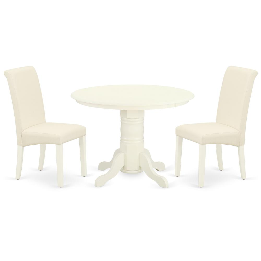 Dining Room Set Linen White SHBA3-WHI-01 By East West Furniture | Dining Sets | Modishstore - 2