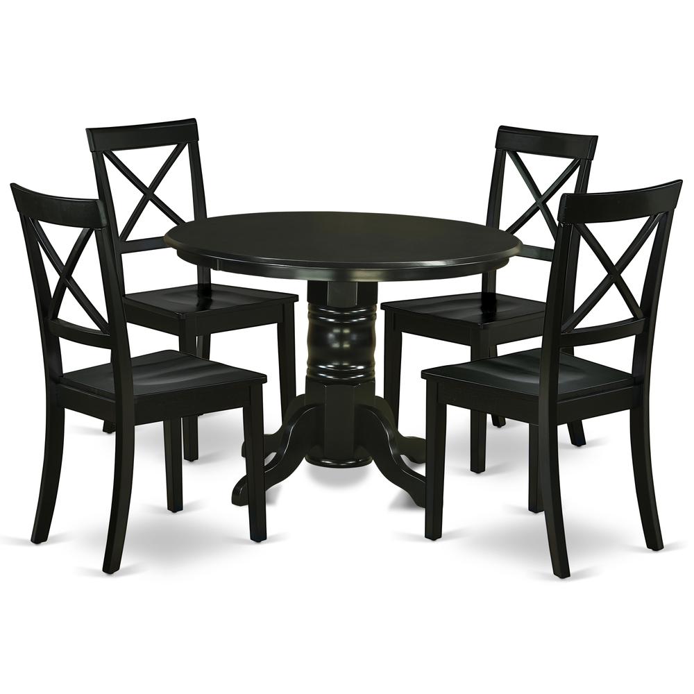 Dining Room Set Black SHBO5-BLK-W By East West Furniture | Dining Sets | Modishstore - 2
