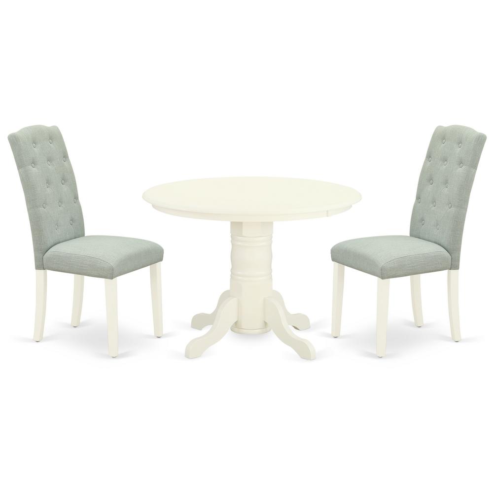 Dining Room Set Linen White SHCE3-WHI-15 By East West Furniture | Dining Sets | Modishstore - 2