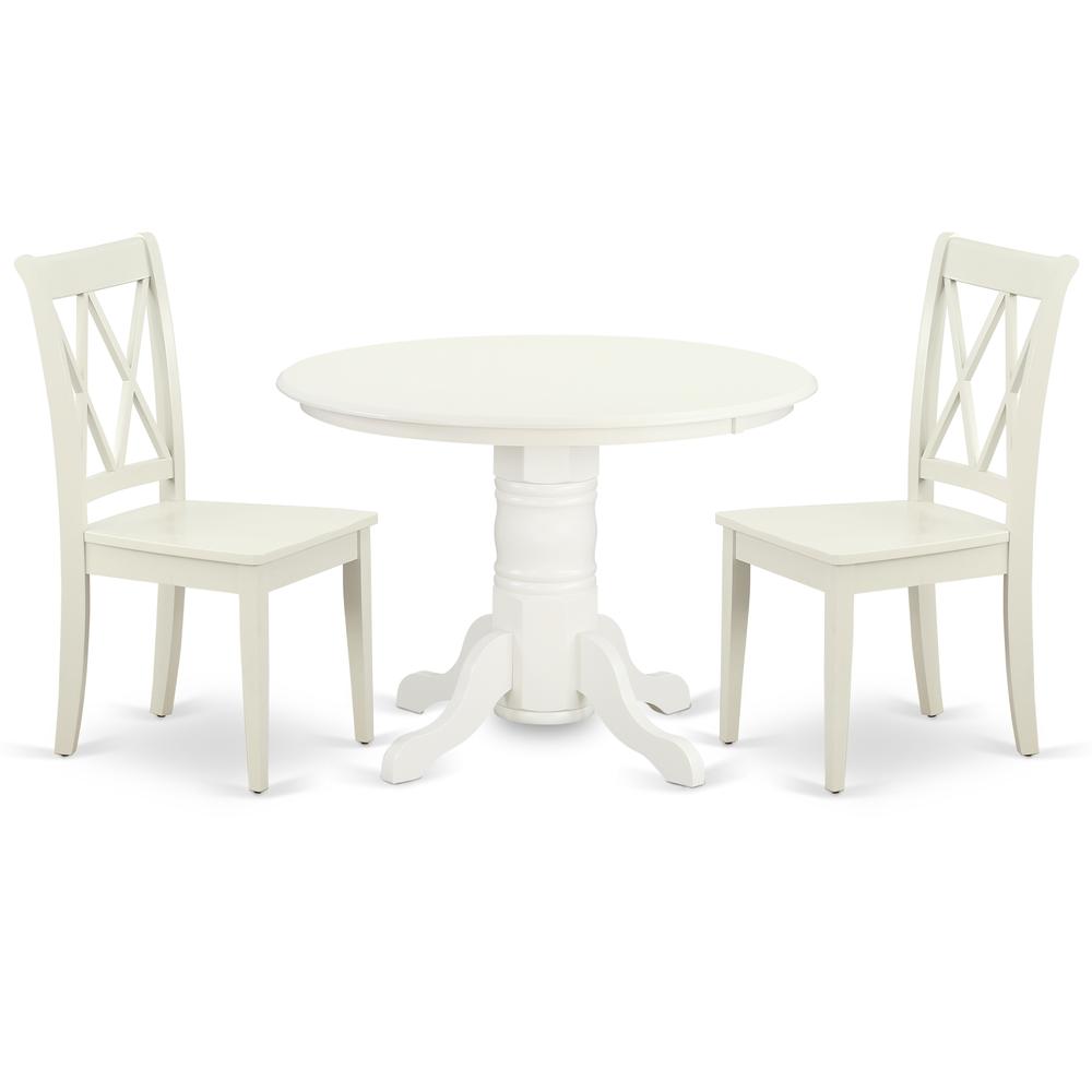 Dining Room Set Linen White SHCL3-LWH-W By East West Furniture | Dining Sets | Modishstore - 2
