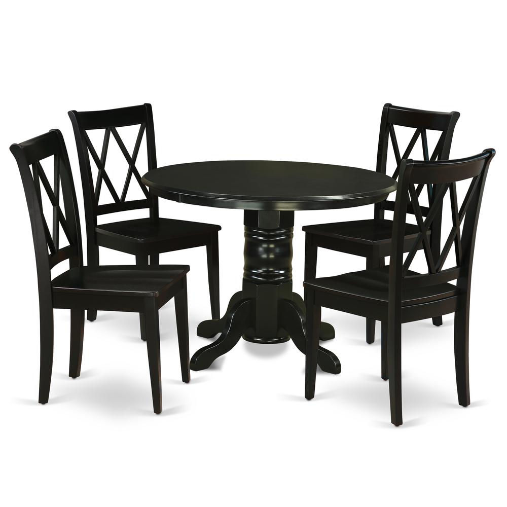 Dining Room Set Black SHCL5-BLK-W By East West Furniture | Dining Sets | Modishstore - 2