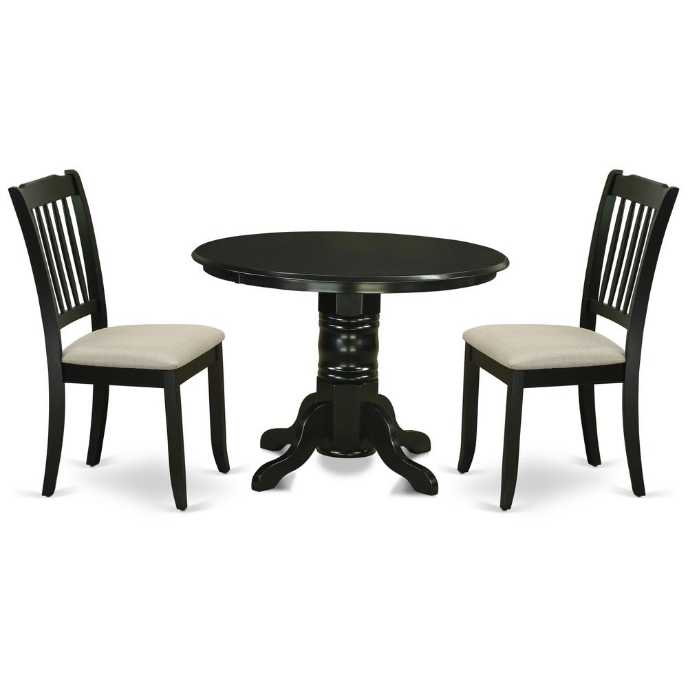 Dining Room Set Black SHDA3-BLK-C By East West Furniture | Dining Sets | Modishstore - 2