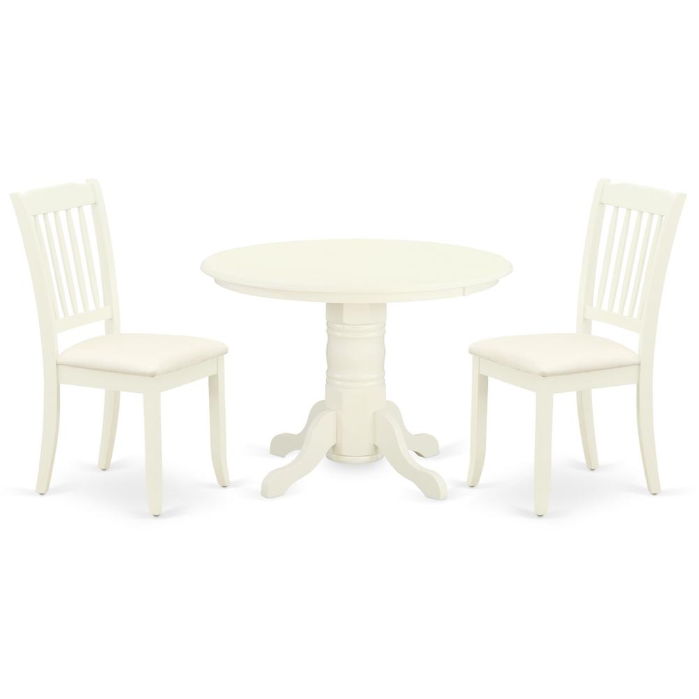 Dining Room Set Linen White SHDA3-WHI-C By East West Furniture | Dining Sets | Modishstore - 2