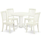 Dining Room Set Linen White SHDA5-LWH-W By East West Furniture | Dining Sets | Modishstore - 2
