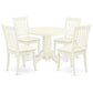 Dining Room Set Linen White SHDA5-WHI-C By East West Furniture | Dining Sets | Modishstore - 2
