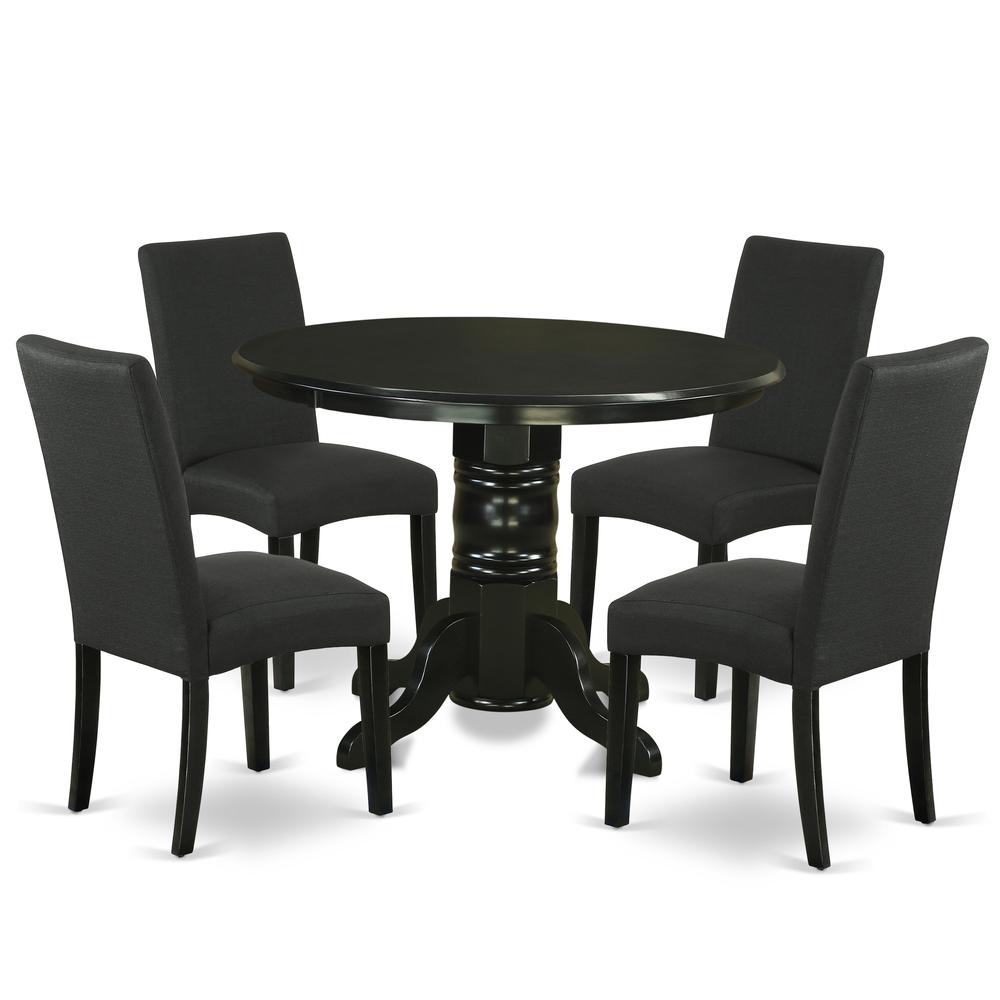 Dining Room Set Black SHDR5-BLK-24 By East West Furniture | Dining Sets | Modishstore - 2