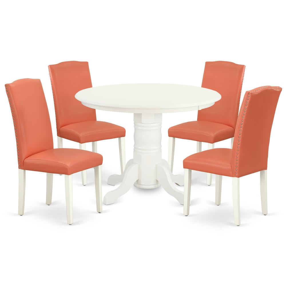 Dining Room Set Linen White SHEN5-LWH-78 By East West Furniture | Dining Sets | Modishstore - 2