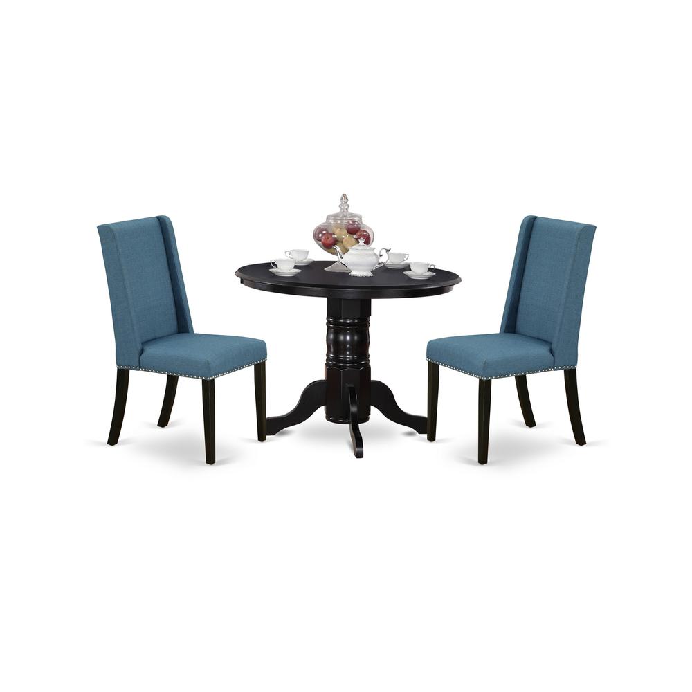 Dining Room Set Black SHFL3 - BLK - 21 By East West Furniture | Dining Sets | Modishstore - 2