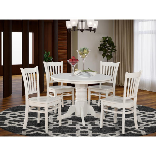 5 Pc Small Kitchen Table And Chairs Set-Round Table And 4 Kitchen Chairs By East West Furniture | Dining Sets | Modishstore