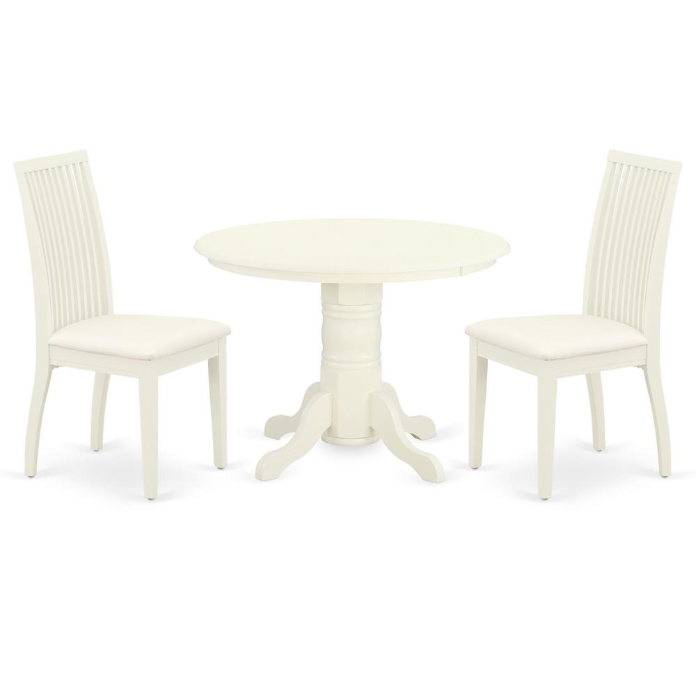 Dining Room Set Linen White SHIP3-WHI-C By East West Furniture | Dining Sets | Modishstore - 2