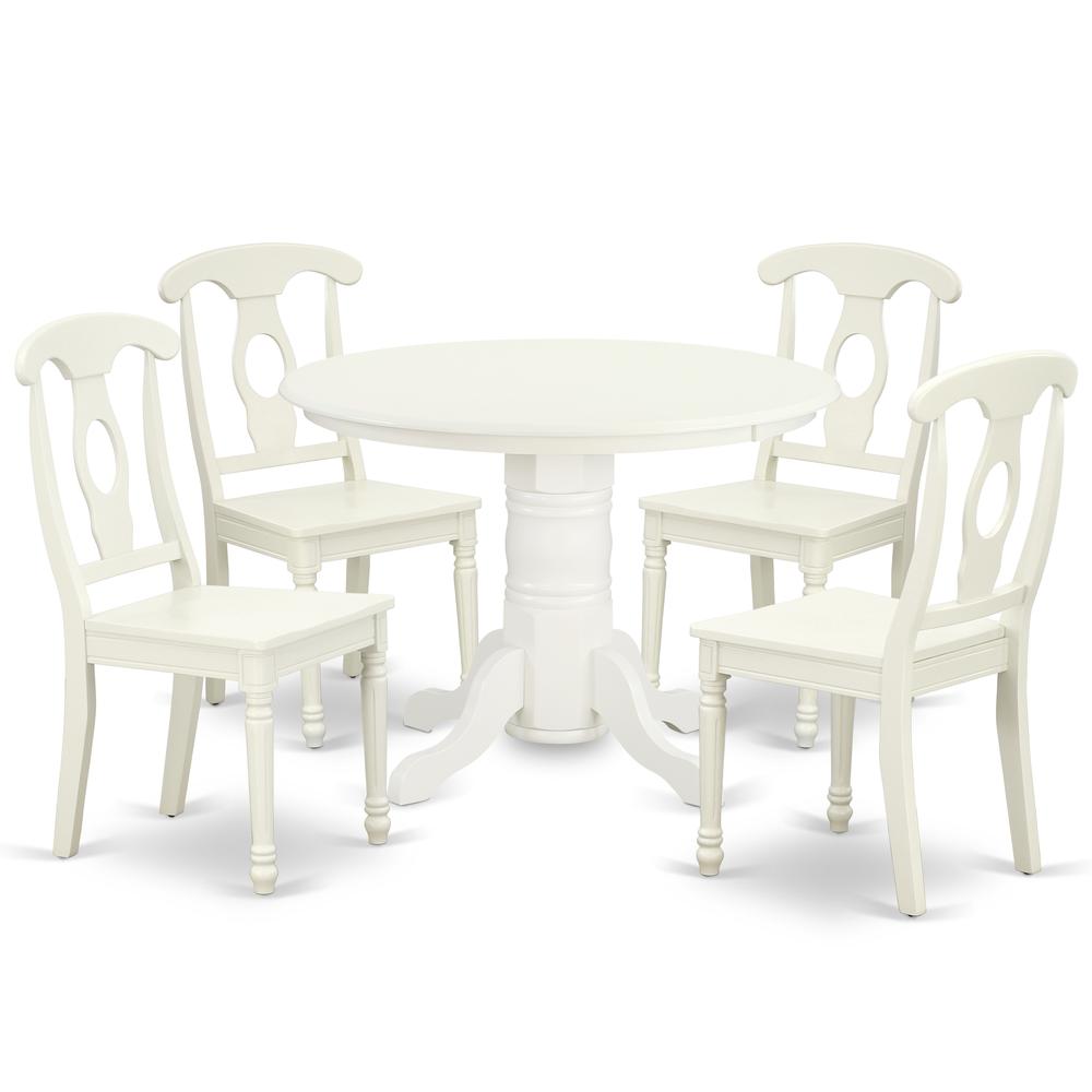 Dining Room Set Linen White SHKE5-LWH-W By East West Furniture | Dining Sets | Modishstore - 2