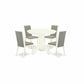 Dining Room Set Linen White SHLA5-WHI-06 By East West Furniture | Dining Sets | Modishstore - 2