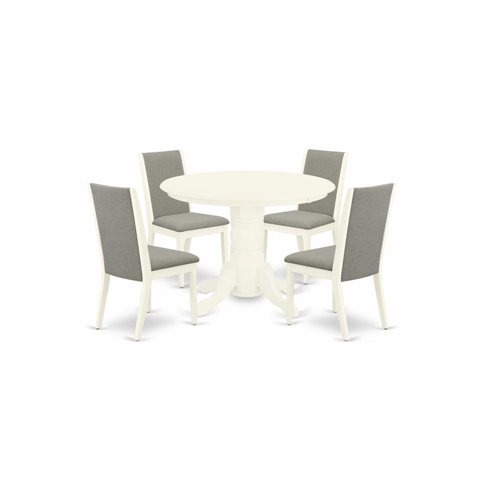 Dining Room Set Linen White SHLA5-WHI-06 By East West Furniture | Dining Sets | Modishstore - 2