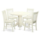 Dining Room Set Linen White SHNO5-LWH-W By East West Furniture | Dining Sets | Modishstore - 2