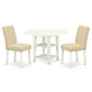 Dining Room Set Linen White SUAB3-LWH-02 By East West Furniture | Dining Sets | Modishstore - 2