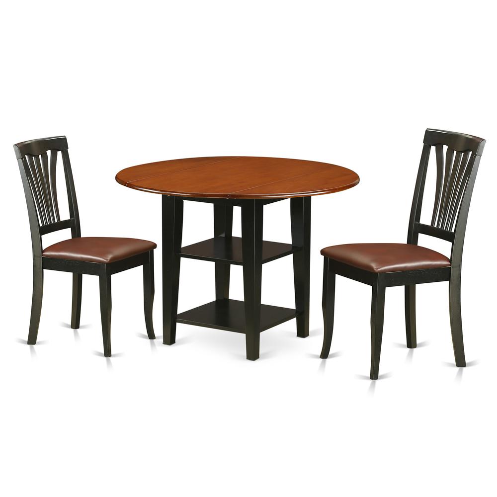 Dining Room Set Black & Cherry SUAV3-BCH-LC By East West Furniture | Dining Sets | Modishstore - 2