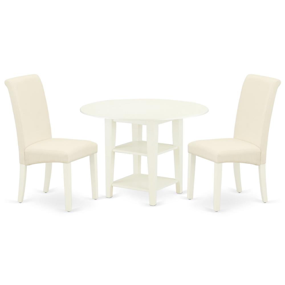 Dining Room Set Linen White SUBA3-LWH-01 By East West Furniture | Dining Sets | Modishstore - 2