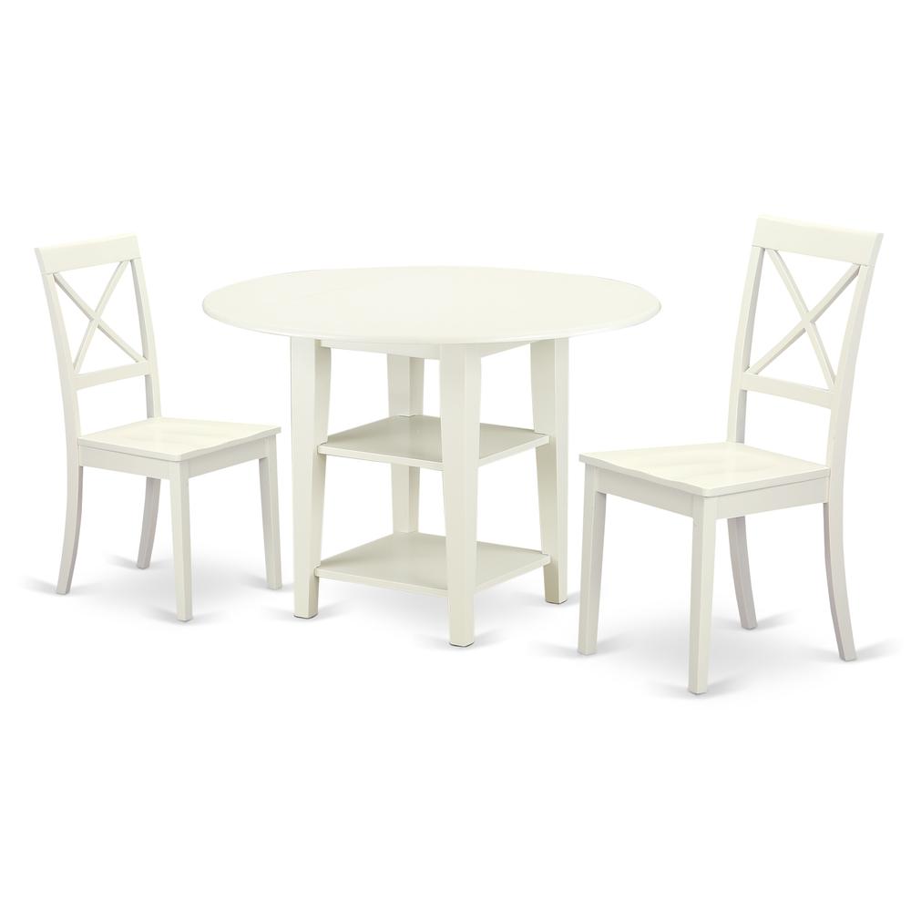 Dining Room Set Linen White SUBO3-LWH-W By East West Furniture | Dining Sets | Modishstore - 2