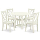 Dining Room Set Linen White SUCL5-LWH-W By East West Furniture | Dining Sets | Modishstore - 2