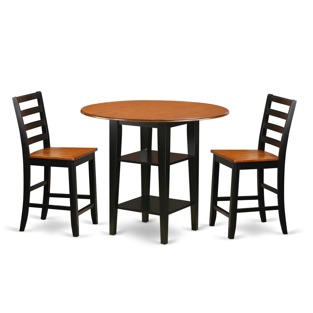 Dining Room Set Black & Cherry SUFA3H-BCH-W By East West Furniture | Dining Sets | Modishstore - 2