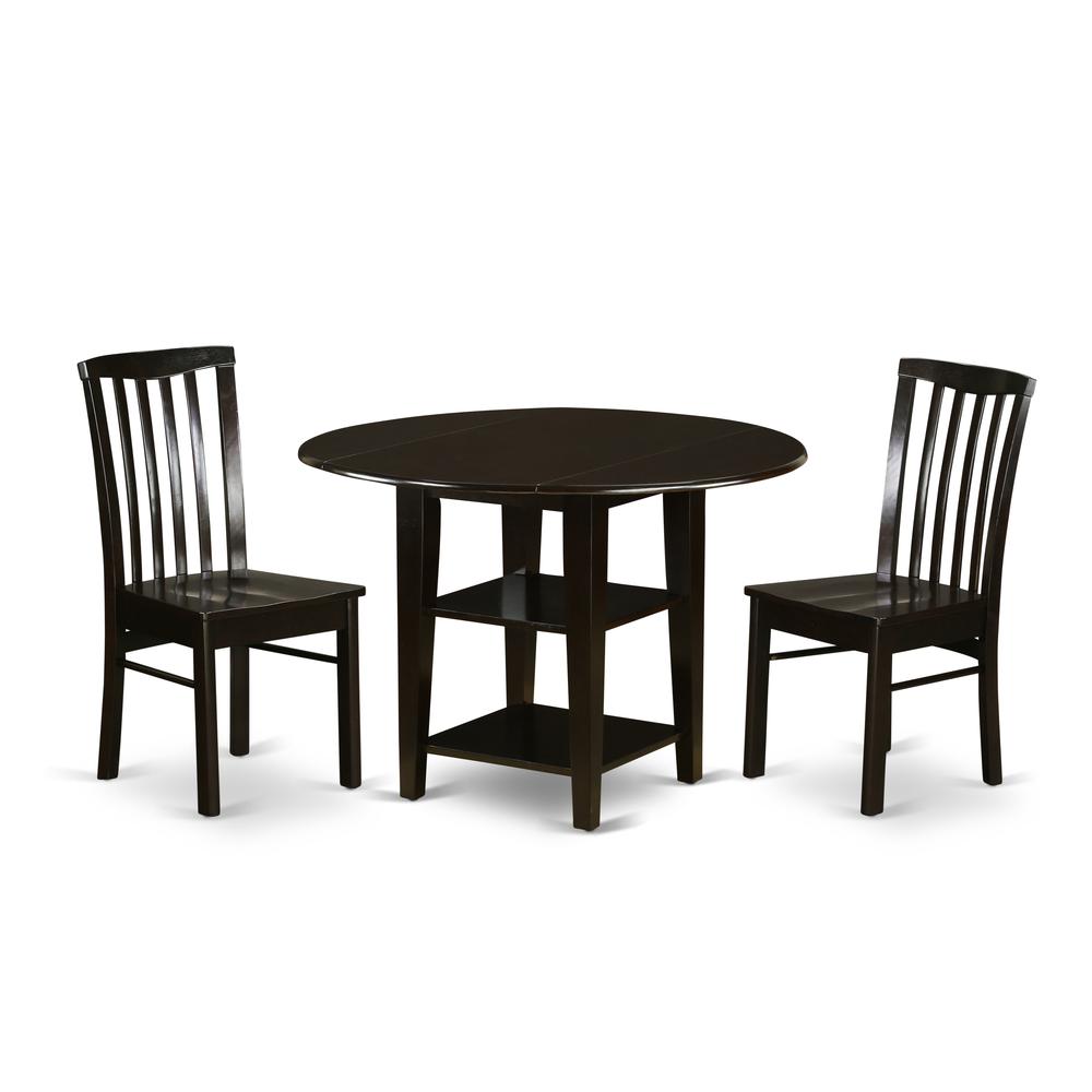Dining Room Set Cappuccino SUHL3-CAP-W By East West Furniture | Dining Sets | Modishstore - 2