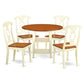 Dining Room Set Buttermilk & Cherry SUKE5-BMK-W By East West Furniture | Dining Sets | Modishstore - 2
