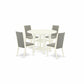 Dining Room Set Linen White SULA5-LWH-06 By East West Furniture | Dining Sets | Modishstore - 2