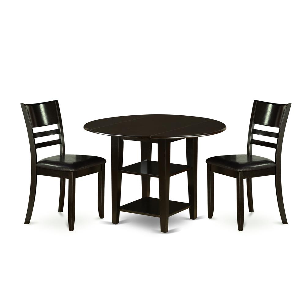 Dining Room Set Cappuccino SULY3-CAP-LC By East West Furniture | Dining Sets | Modishstore - 2
