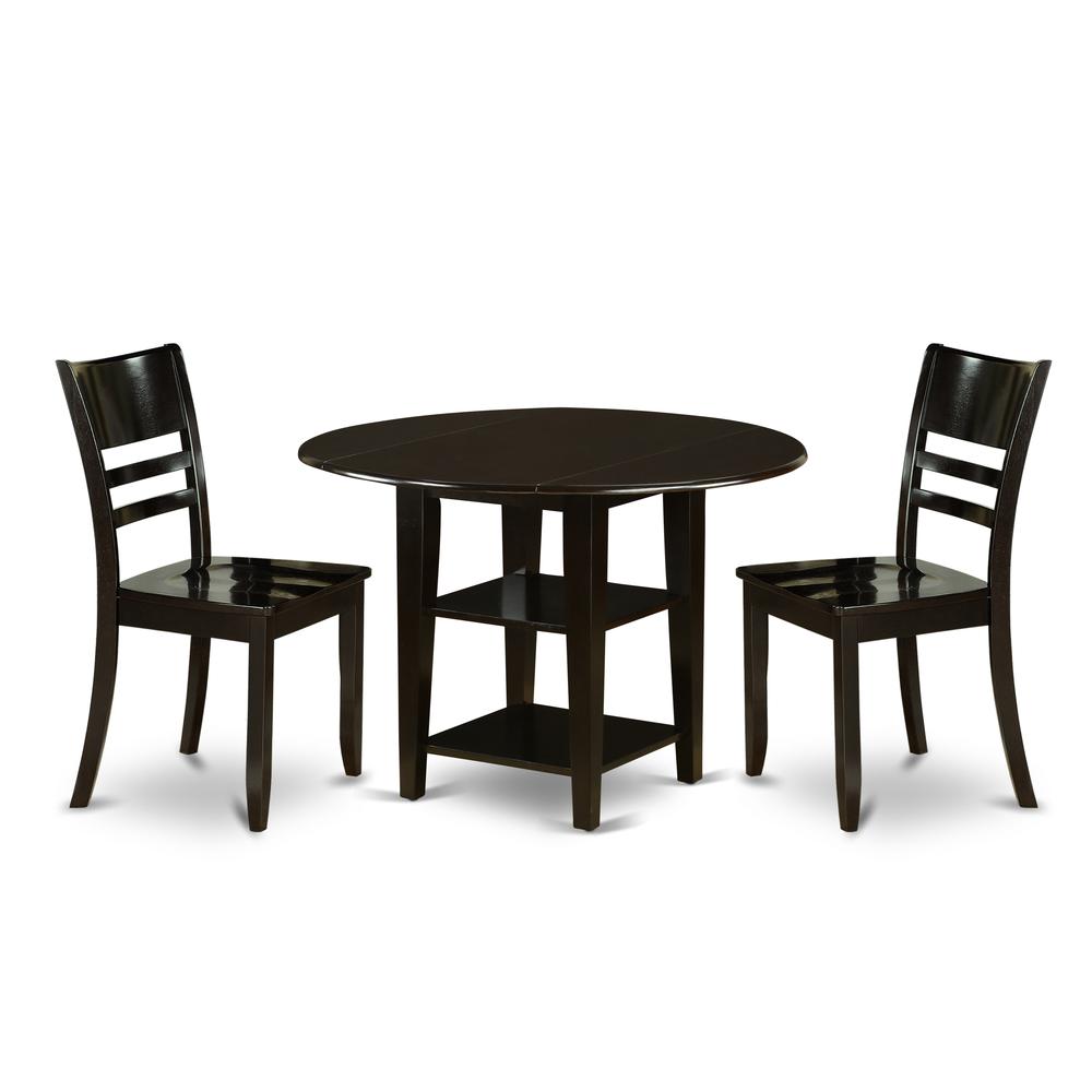 Dining Room Set Cappuccino SULY3-CAP-W By East West Furniture | Dining Sets | Modishstore - 2