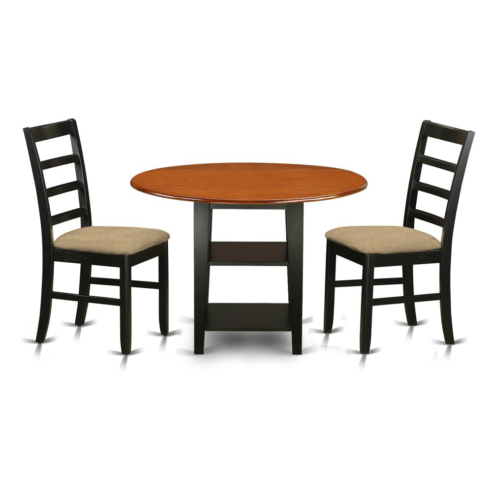 Dining Room Set Black & Cherry SUPF3-BCH-C By East West Furniture | Dining Sets | Modishstore - 2