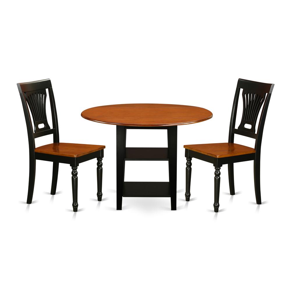 Dining Room Set Black & Cherry SUPL3-BCH-W By East West Furniture | Dining Sets | Modishstore - 2