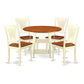 Dining Room Set Buttermilk & Cherry SUPL5-BMK-W By East West Furniture | Dining Sets | Modishstore - 2
