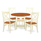 Dining Room Set Buttermilk & Cherry SUQU5-BMK-W By East West Furniture | Dining Sets | Modishstore - 2