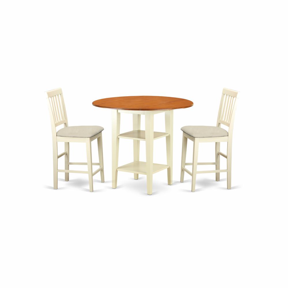 Dining Room Set Buttermilk & Cherry SUVN3H - BMK - C By East West Furniture | Dining Sets | Modishstore - 2