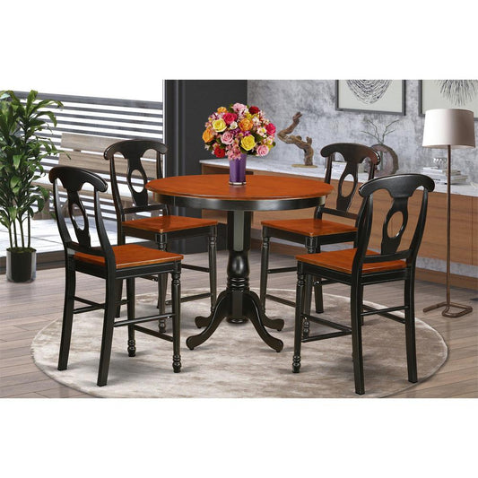 5 Pc Counter Height Table And Chair Set - High Top Table And 4 Kitchen Bar Stool. By East West Furniture | Bar Stools & Table | Modishstore
