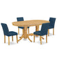 Dining Room Set Oak VAAB5-OAK-55 By East West Furniture | Dining Sets | Modishstore - 2