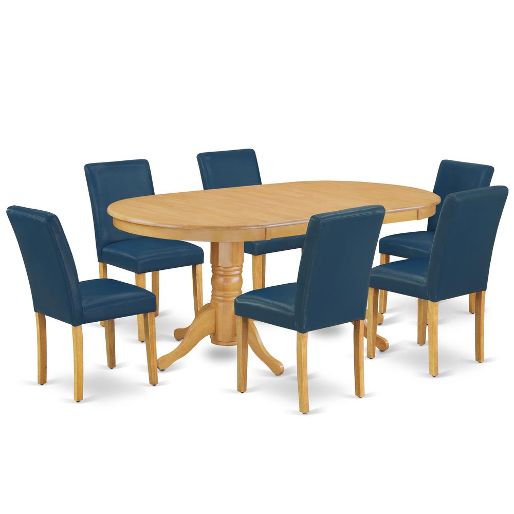 Dining Room Set Oak VAAB7-OAK-55 By East West Furniture | Dining Sets | Modishstore - 2