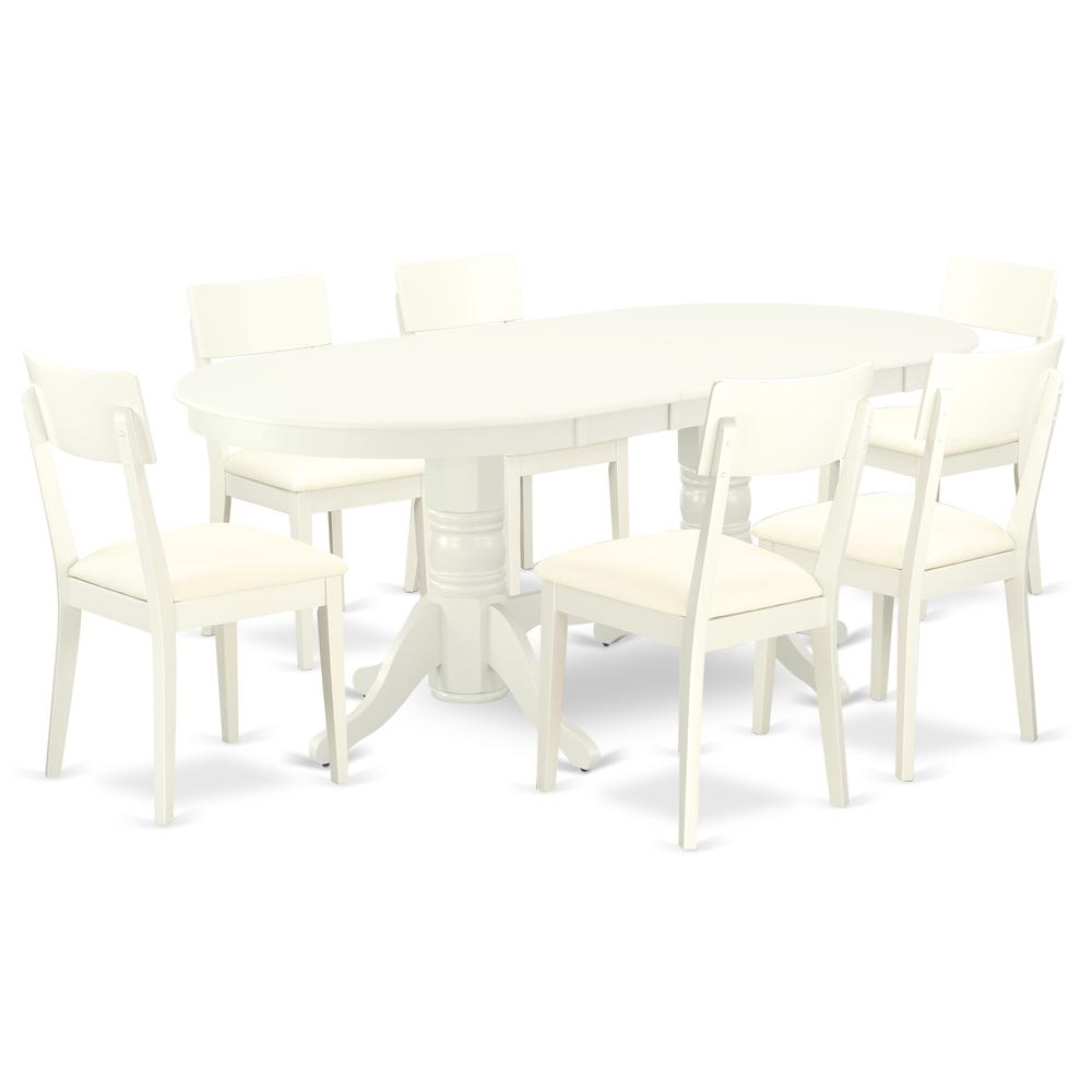 Dining Room Set Linen White VAAD7-LWH-LC By East West Furniture | Dining Sets | Modishstore - 2