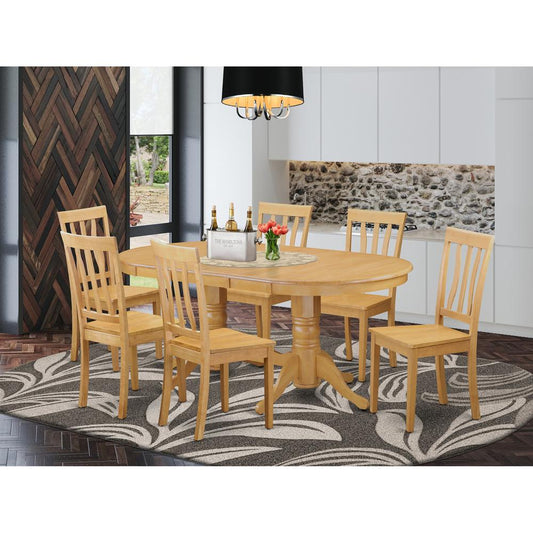 7 Pc Dinette Set - Kitchen Dinette Table And 6 Kitchen Chairs By East West Furniture | Dining Sets | Modishstore