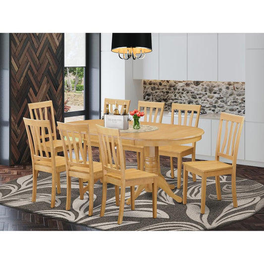 9 Pc Table And Chairs Set - Kitchen Dinette Table And 8 Dining Chairs By East West Furniture | Dining Sets | Modishstore