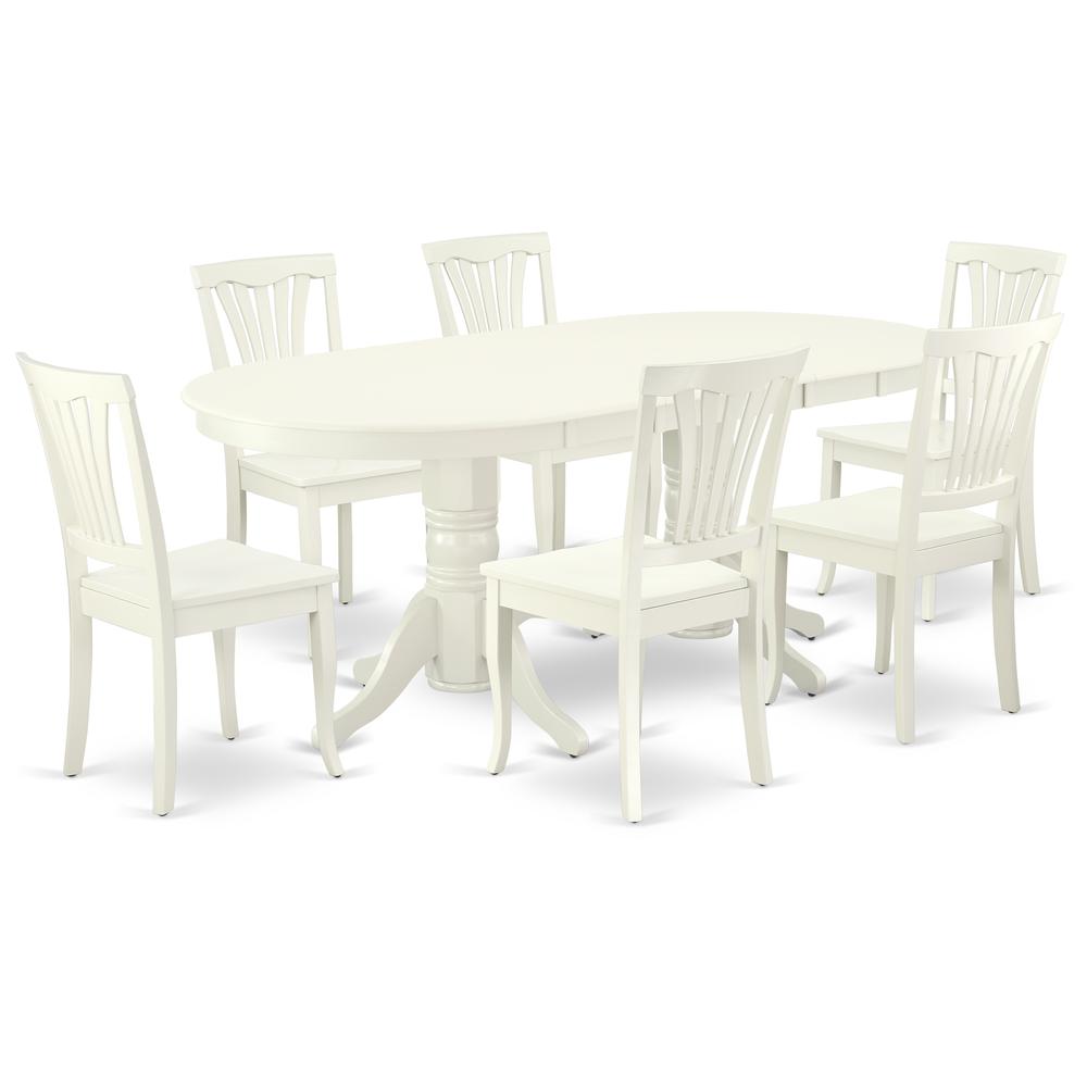 Dining Room Set Linen White VAAV7-LWH-W By East West Furniture | Dining Sets | Modishstore - 2