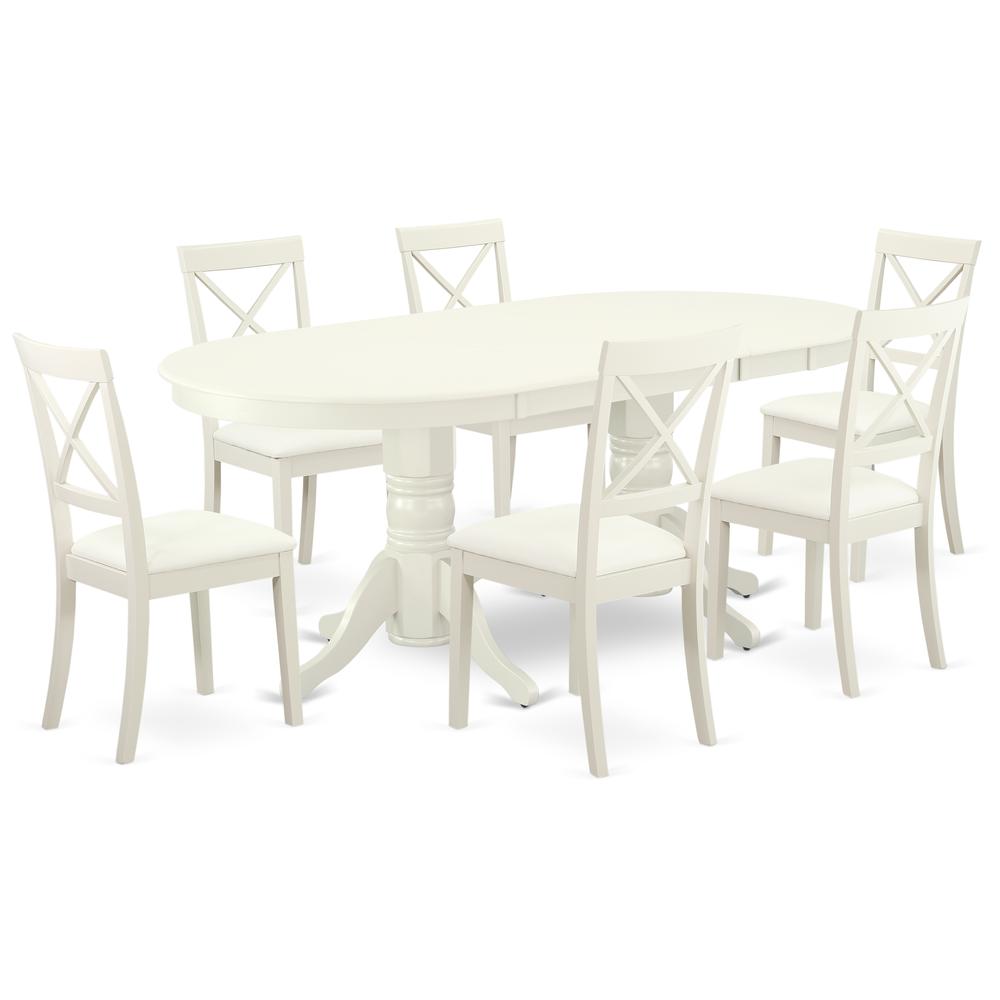 Dining Room Set Linen White VABO7-LWH-LC By East West Furniture | Dining Sets | Modishstore - 2