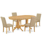 Dining Room Set Oak VADR5-OAK-16 By East West Furniture | Dining Sets | Modishstore - 2