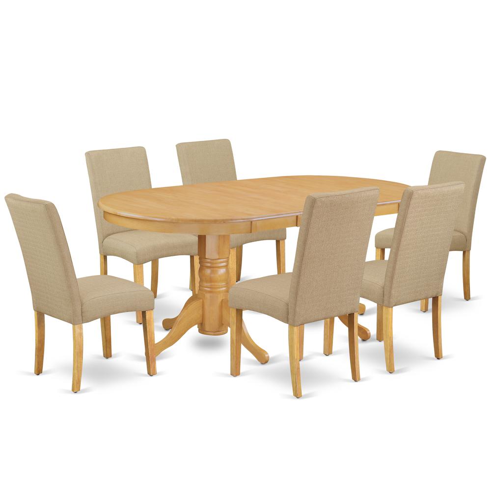 Dining Room Set Oak VADR7 - OAK - 16 By East West Furniture | Dining Sets | Modishstore - 2
